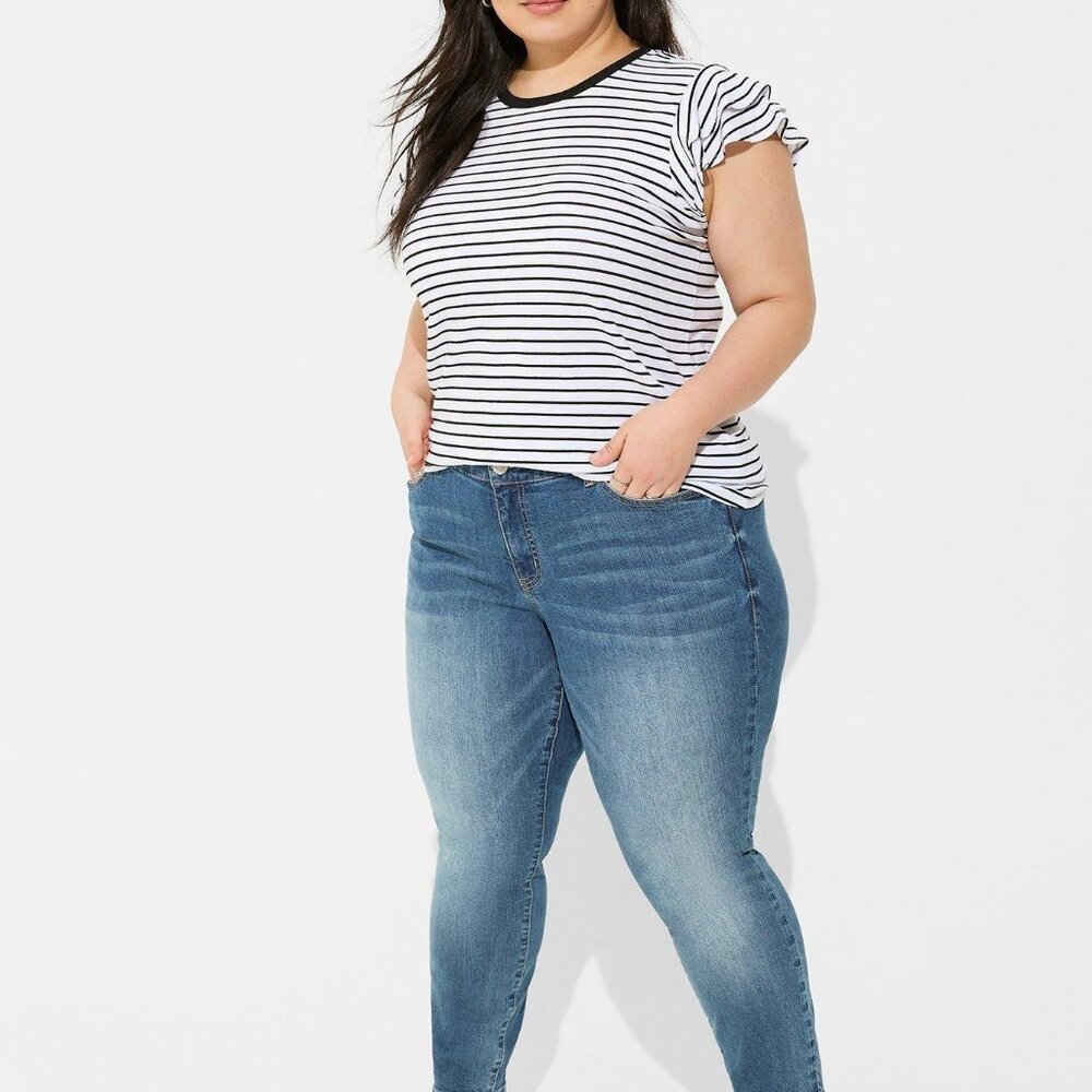 Torrid Reg Perfect Skinny Ankle Vintage Stretch Mid Rise Jean sz 24 NWT